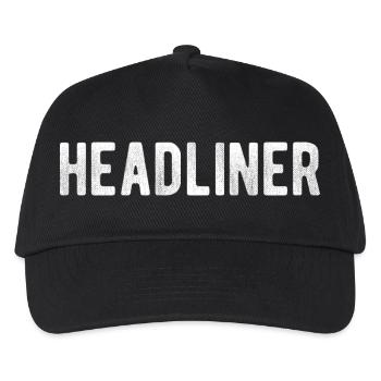 Headliner-Logo - Kinder Basecap - Schwarz - Vorne