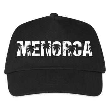 Menorca Palmen Insel Spanien - Kinder Basecap - Schwarz - Vorne