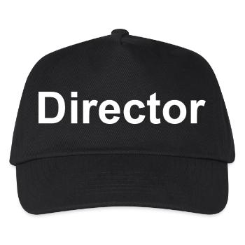 Regisseurtext Filmemacher Filmcrew Gift - Kinder Basecap - Schwarz - Vorne