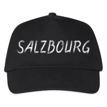 Salzburg Brush Blanc Urbain - Casquette de baseball Enfant - noir - Devant