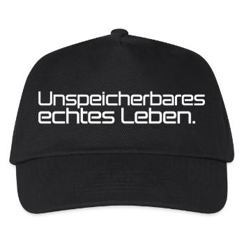 Geschenk für Nerds Unspeicherbares echtes Leben - Kinder Basecap - Schwarz - Vorne