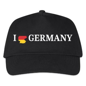 J’adore l’Allemagne et l’Allemagne - Casquette de baseball Enfant - noir - Devant