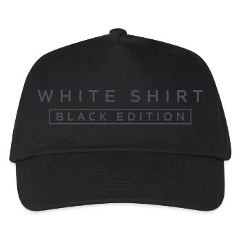 White Shirt Black Edition - Kinder Basecap - Schwarz - Vorne