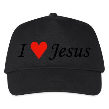 I love Jesus EN - Kids’ Baseball Cap - black - Front