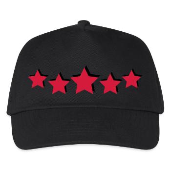 sterne - Kinder Basecap - Schwarz - Vorne
