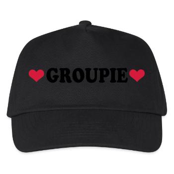 Groupie - Band - Fan - Casquette de baseball Enfant - noir - Devant