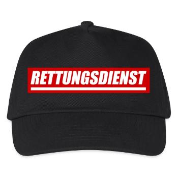 Rettungsdienst - größere Version - Kinder Basecap - Schwarz - Vorne