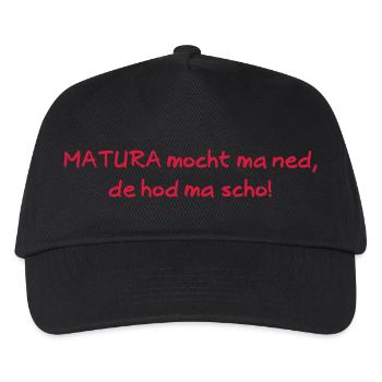 Matura - hod ma scho - Kinder Basecap - Schwarz - Vorne