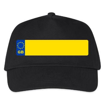 plaque d'immatriculation GB - Casquette de baseball Enfant - noir - Devant