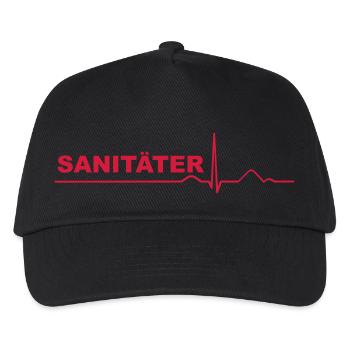 Sanitäter - Kinder Basecap - Schwarz - Vorne