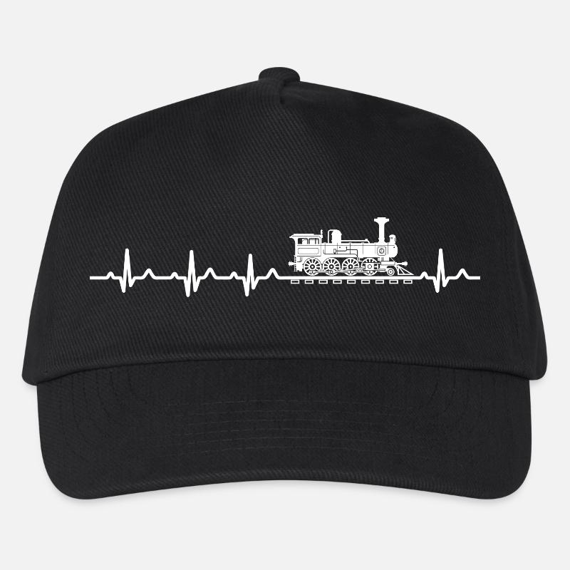 Eisenbahn Heartbeat - Kinder Basecap - Schwarz