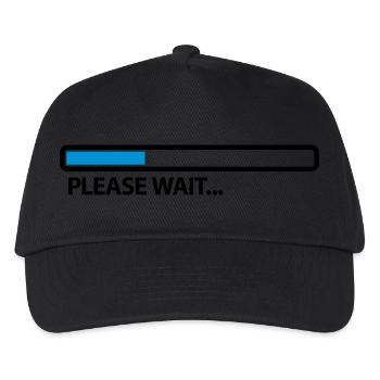 please_wait_2c - Kinder Basecap - Schwarz - Vorne