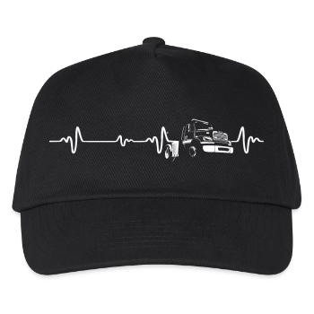 Trucker Heartbeat - Kinder Basecap - Schwarz - Vorne