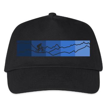 mountainbike rechtecke blue - Kinder Basecap - Schwarz - Vorne