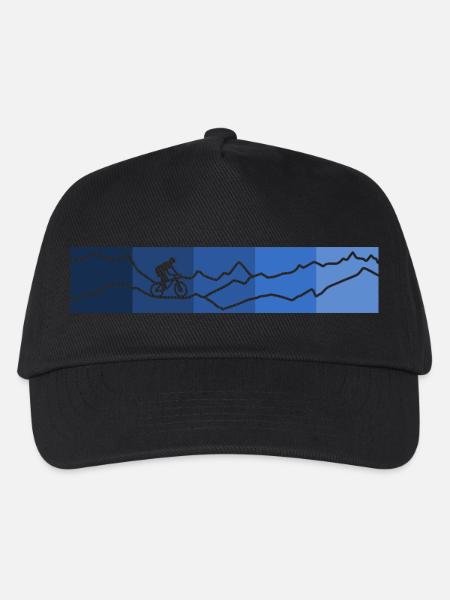 mountainbike rechtecke blue - Kinder Basecap - Schwarz