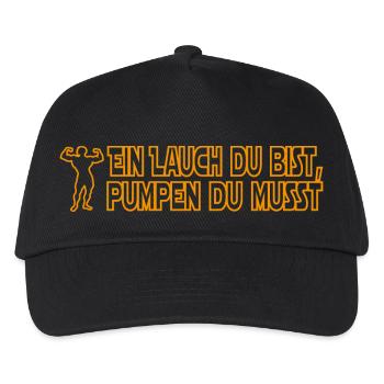 Ein Lauch du bist, pumpen du musst - Kinder Basecap - Schwarz - Vorne