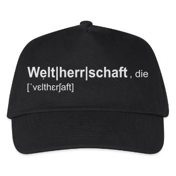 Weltherrschaft - Kinder Basecap - Schwarz - Vorne