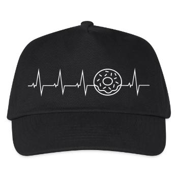 Donut - heartbeat - Kids’ Baseball Cap - black - Front