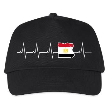 Ich liebe Egypt - Ägypten - Herzschlag - Kinder Basecap - Schwarz - Vorne