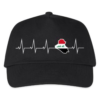 Ich liebe Irak - Herzschlag - Kinder Basecap - Schwarz - Vorne