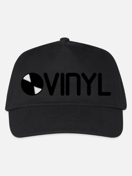Schallplatte Vinyl logo - Kinder Basecap - Schwarz