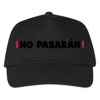 No Pasaran - Sie kommen nicht durch! - Kinder Basecap - Schwarz - Vorne