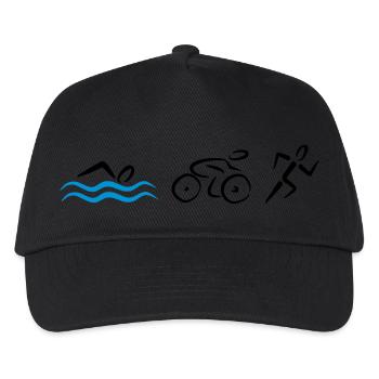 Triathlon - Kinder Basecap - Schwarz - Vorne