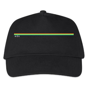48k zx spectrum inspired rainbow stripe - Kids’ Baseball Cap - black - Front