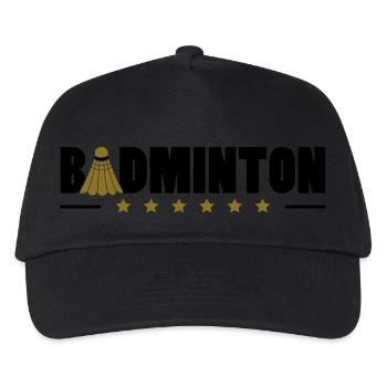 Badminton Stars Logo - Kinder Basecap - Schwarz - Vorne