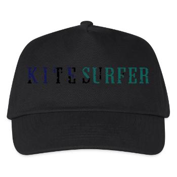kitesurfer_vec_3 fr - Casquette de baseball Enfant - noir - Devant
