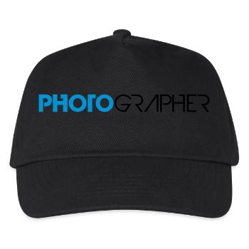 Cool Photographer Text Design - Kinder Basecap - Schwarz - Vorne
