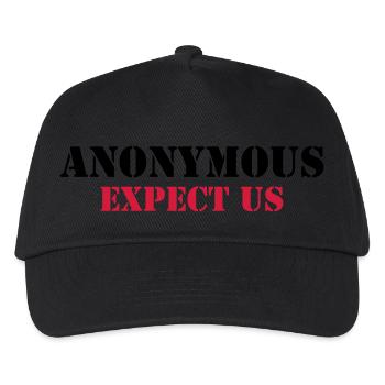 Anonymous : Expect us - Casquette de baseball Enfant - noir - Devant