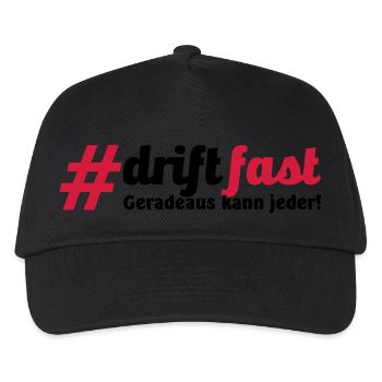 Drift Fast, geradeaus kann jeder - Kinder Basecap - Schwarz - Vorne