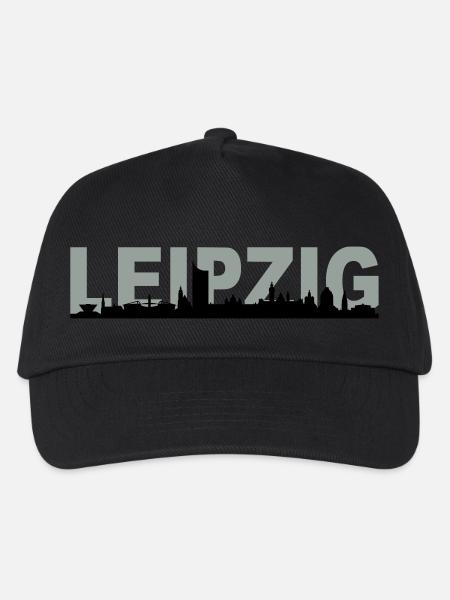 Skyline Leipzig Name - Kinder Basecap - Schwarz