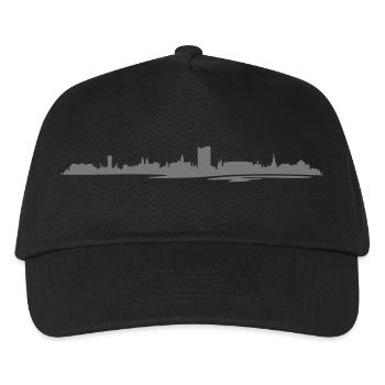 Skyline - Chemnitz - Kinder Basecap - Schwarz - Vorne