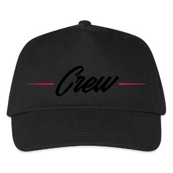 crew design - Kinder Basecap - Schwarz - Vorne