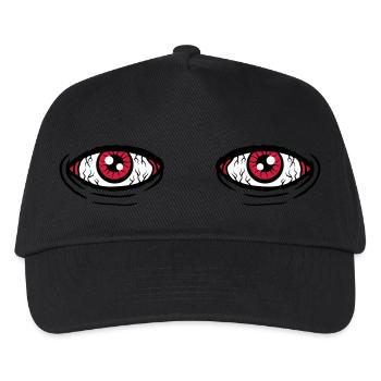2 grosse Augen - Kinder Basecap - Schwarz - Vorne