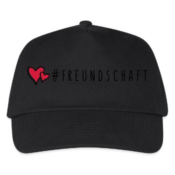 freundschaft herzen - Kinder Basecap - Schwarz - Vorne