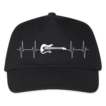 Guitar heartbeat - Kids’ Baseball Cap - black - Front
