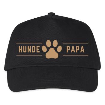 Hundepapa - Kinder Basecap - Schwarz - Vorne