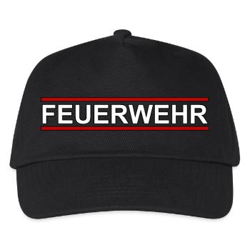 Feuerwehr T-Shirt | Freiwillige Feuerwehr - Kinder Basecap - Schwarz - Vorne