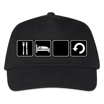Eat Sleep Repeat - Kids’ Baseball Cap - black - Front