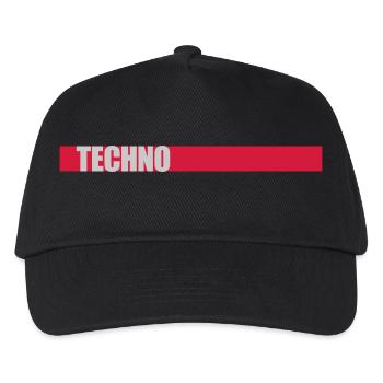 Techno Music Logo - Kids’ Baseball Cap - black - Front
