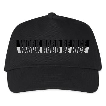Travaillez dur Nice - Casquette de baseball Enfant - noir - Devant