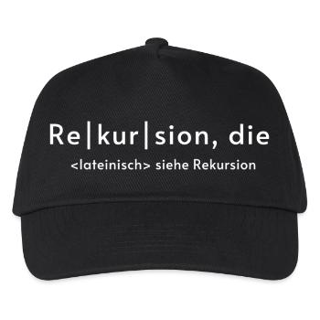 Recursion - Kids’ Baseball Cap - black - Front