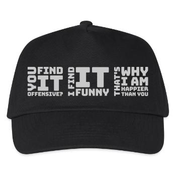 You find it offensive - Kinder Basecap - Schwarz - Vorne