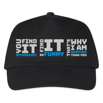 You find it offensive - Kinder Basecap - Schwarz - Vorne