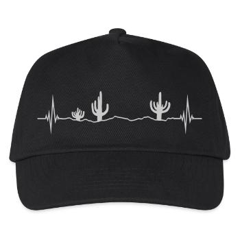 Herzschlag Wüste Landschaft Silhouette - Kinder Basecap - Schwarz - Vorne