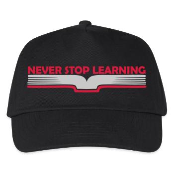 n’arrêtez jamais d’apprendre la citation - Casquette de baseball Enfant - noir - Devant