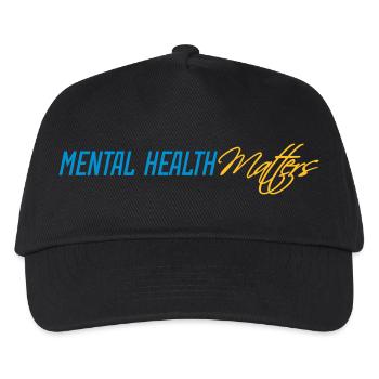 mental health matters quote - Kids’ Baseball Cap - black - Front